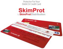 SkimProt - protective sticker for credit cards against skimming, data copying and credit card fraud